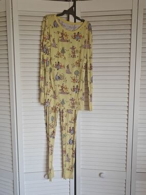 Little Sleepies Playtime With Pooh Long Sleeve Bamboo Pajama Set Size 12/14
